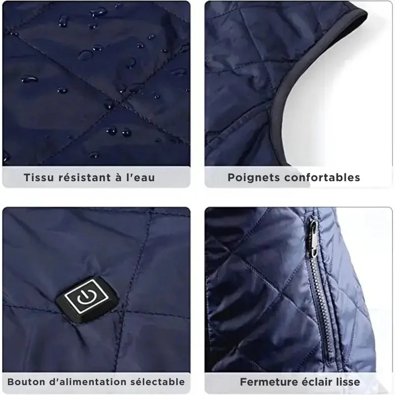 Women's Heated Vest with Dual Temperature Control and 9 Heat Zones for All-Season Comfort
