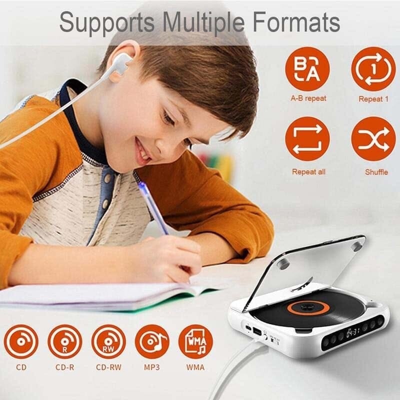 Portable CD Player with Bluetooth Connectivity