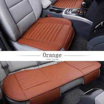 Leather Bamboo Charcoal Car Seat Cushion - Odor Absorbing, All-Season Use