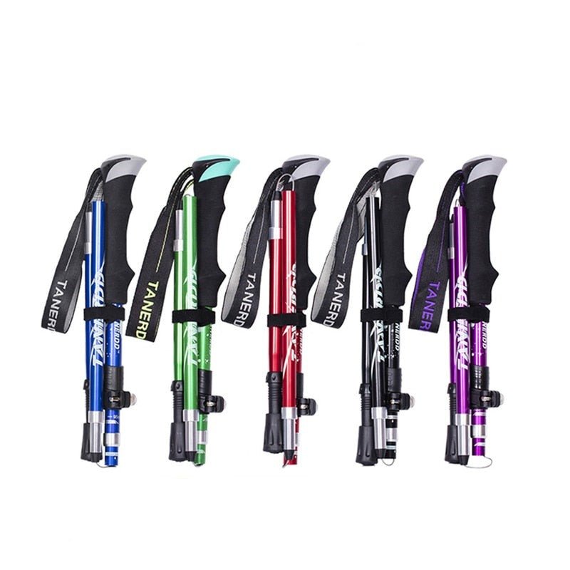 Lightweight, Foldable Trekking Poles for Hiking & Walking, Adjustable Height