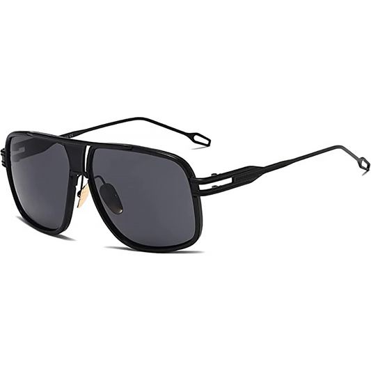 Men’s Alloy Frame Aviator Sunglasses with UV Defense