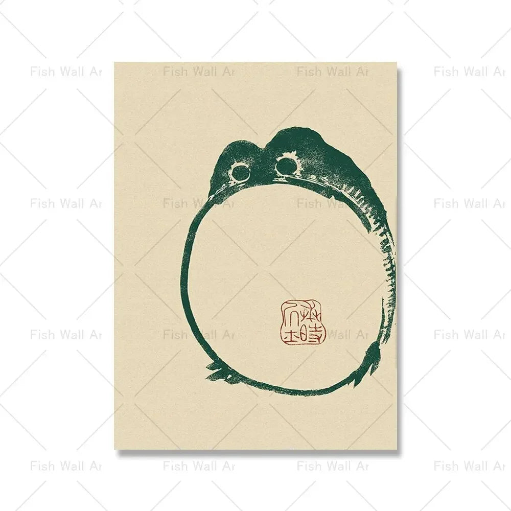 Ivaror Hoji Frog Canvas Poster - Set of 3