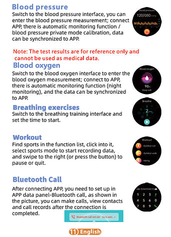 One-Touch Health Monitor Smartwatch: Glucose, Blood Pressure, ECG, Heart Rate