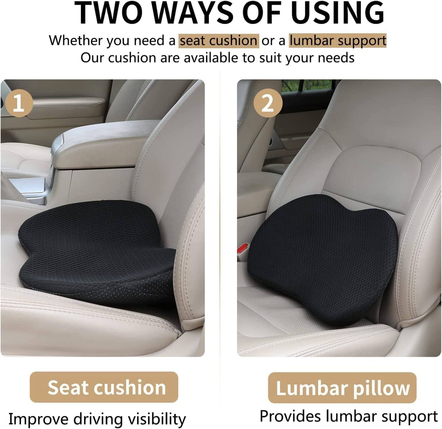 Car Seat Booster Cushion for Short Drivers