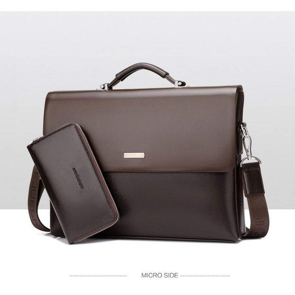 Men's Leather Briefcase for Business & Laptop