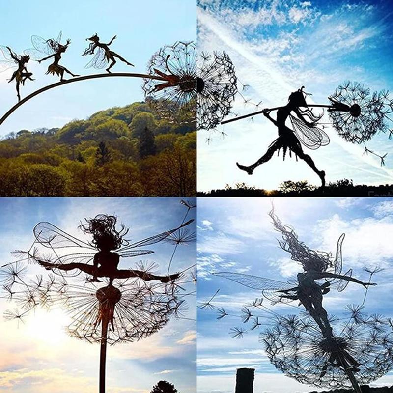 Steel Garden Fairy Dancing Statue