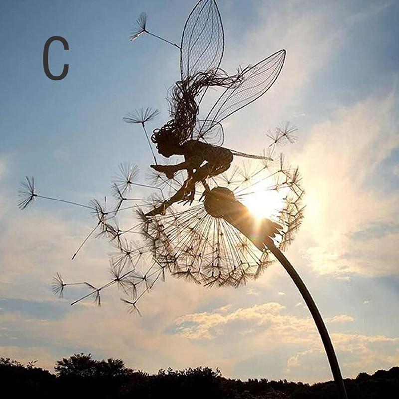 Steel Garden Fairy Dancing Statue