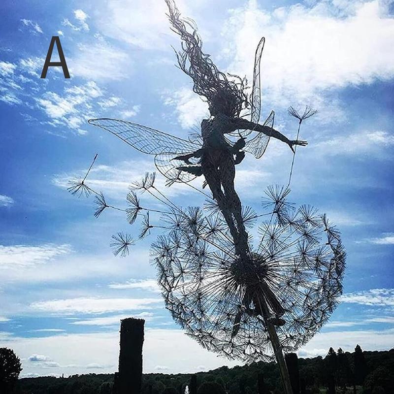 Steel Garden Fairy Dancing Statue