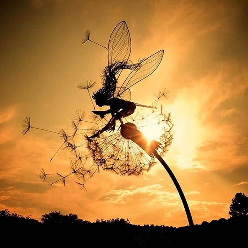 Steel Garden Fairy Dancing Statue