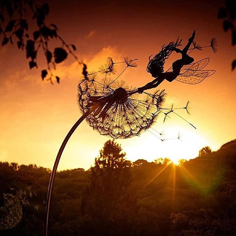 Steel Garden Fairy Dancing Statue