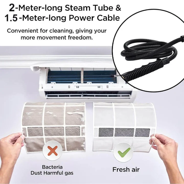 2500W High Pressure Steam Cleaner with Protective Gloves