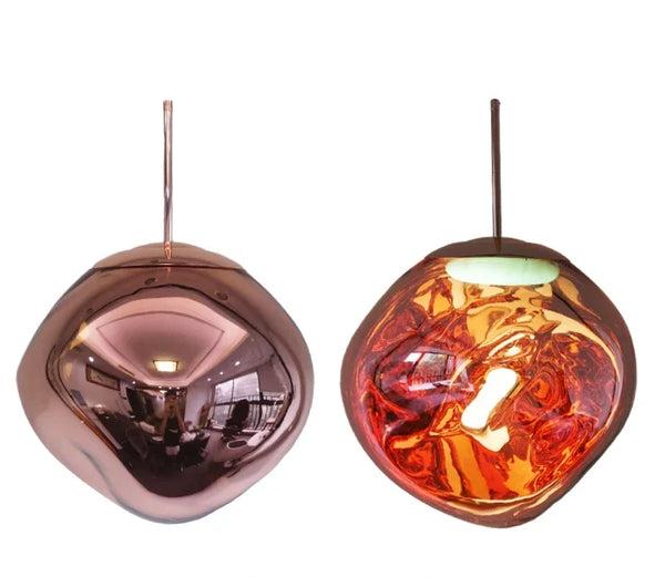 Scandinavian Glass Pendant Light | Modern Minimalist Design | Clear Finish