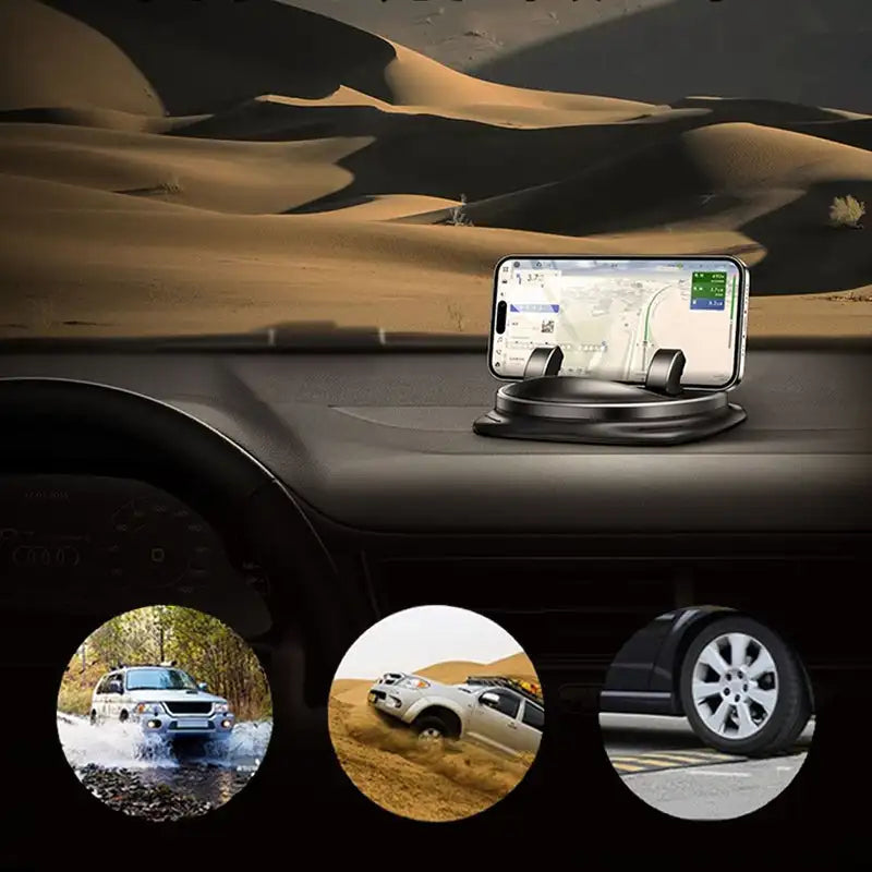 360° Rotating Car Phone Mount – Universal Adjustable Holder for All Smartphones