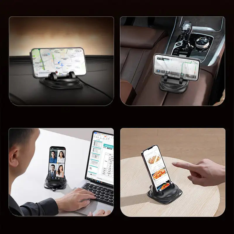 360° Rotating Car Phone Mount – Universal Adjustable Holder for All Smartphones