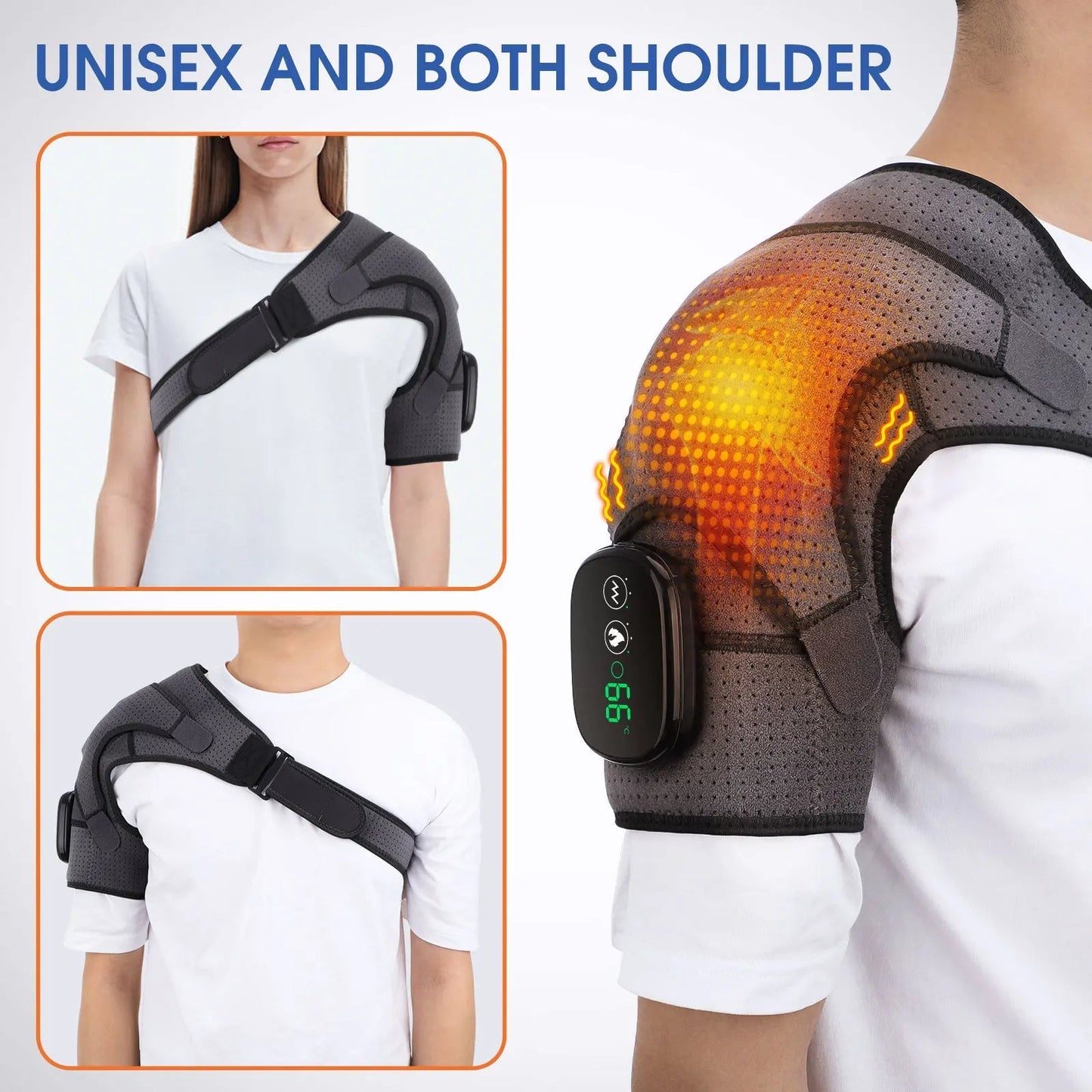 Heated Vibration Shoulder Massager for Pain Relief and Relaxation
