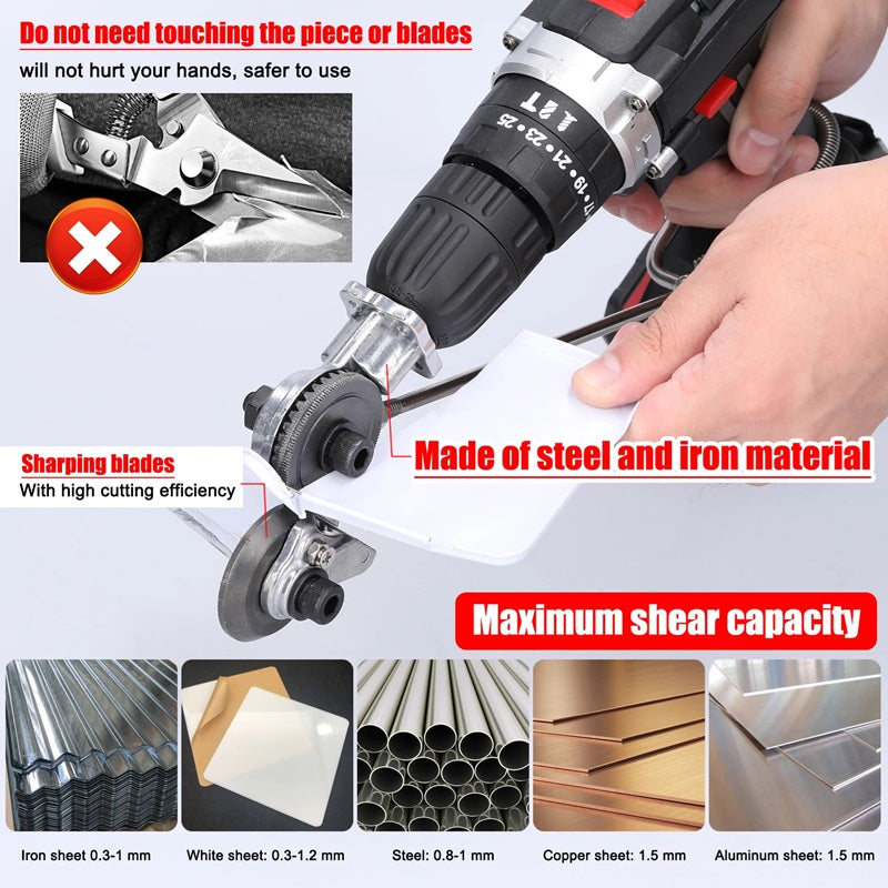 Heavy-Duty Drill Attachment for Precise Metal Cutting