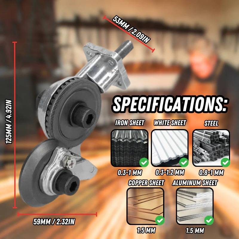 Heavy-Duty Drill Attachment for Precise Metal Cutting