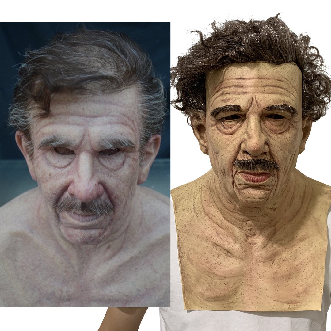 Realistic Latex Old Man Mask for Halloween and Cosplay