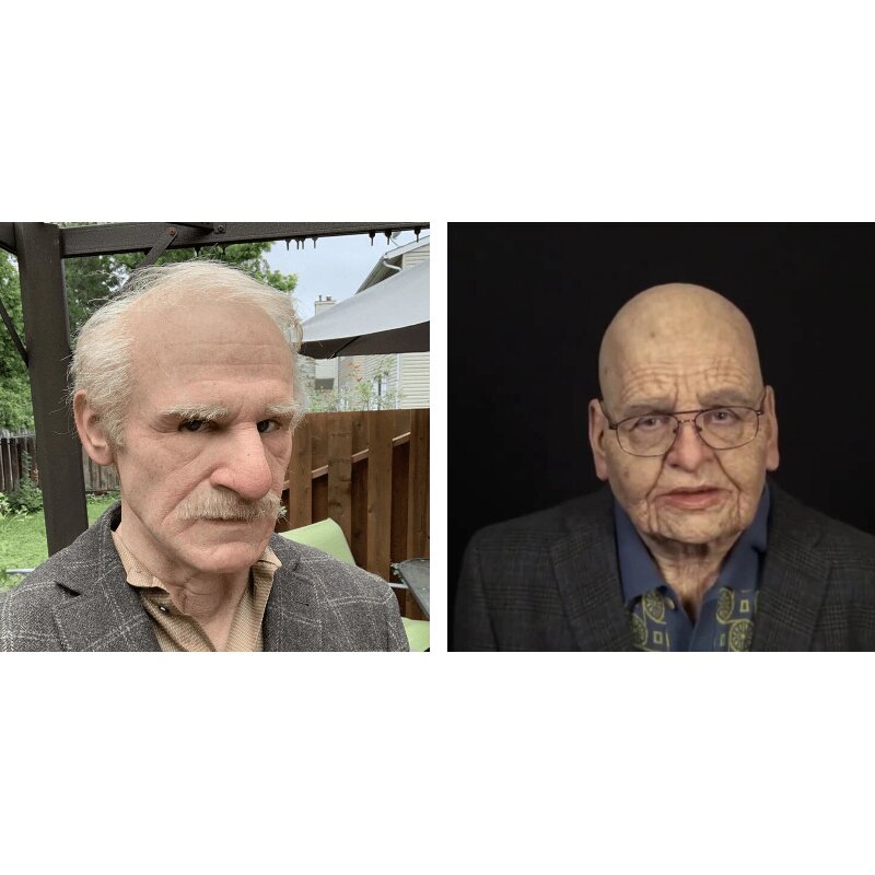 Realistic Latex Old Man Mask for Halloween and Cosplay