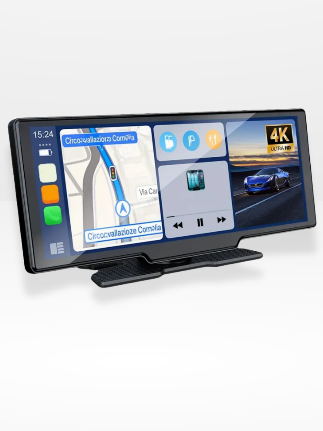 10.26" Wireless CarPlay Display with 4K Dashcam & Optional Rear Camera