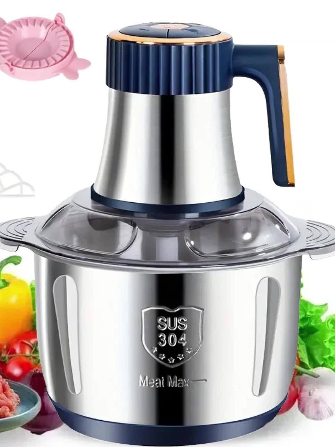 Stainless Steel Food Processor - High-Speed Meat Grinder & Veggie Chopper (5L)