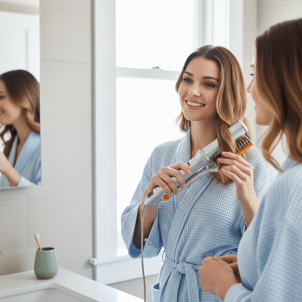 2-in-1 Rotating Hair Styling & Smoothing Brush