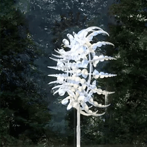 Metal Garden Wind Spinner with Telescopic Pole
