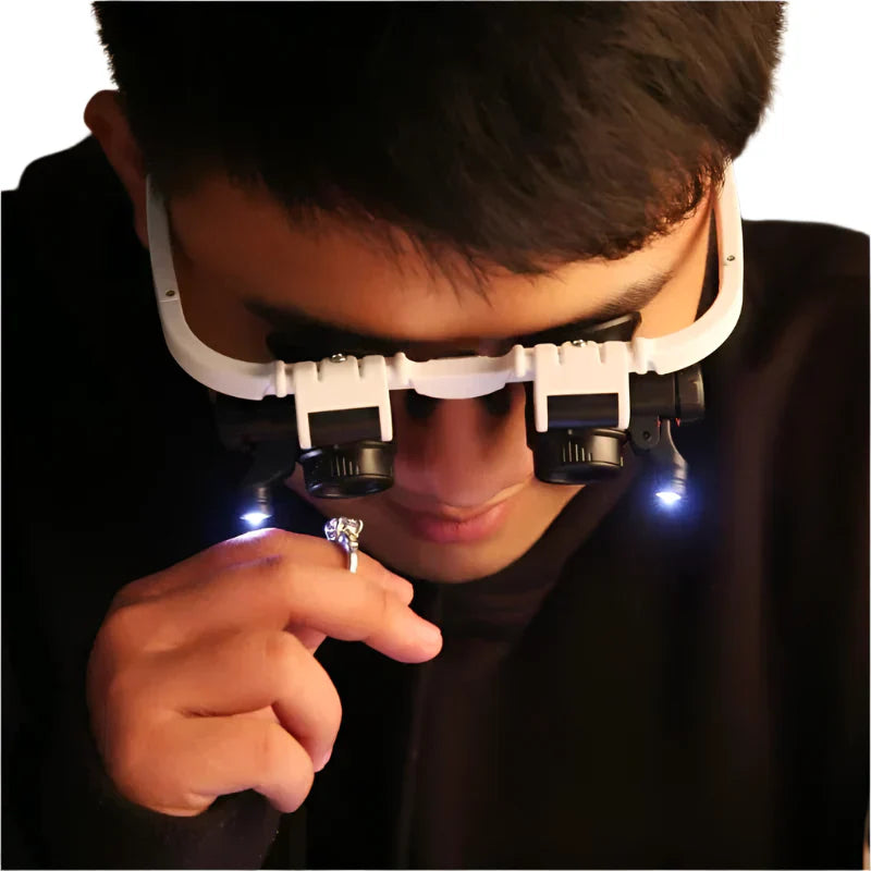 LED Magnifying Glasses with 8x, 15x, 23x Zoom for Precision Tasks