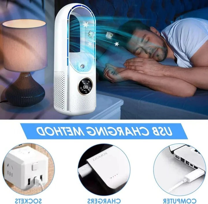 Blade-Free Quiet Portable Cooler for Efficient Airflow