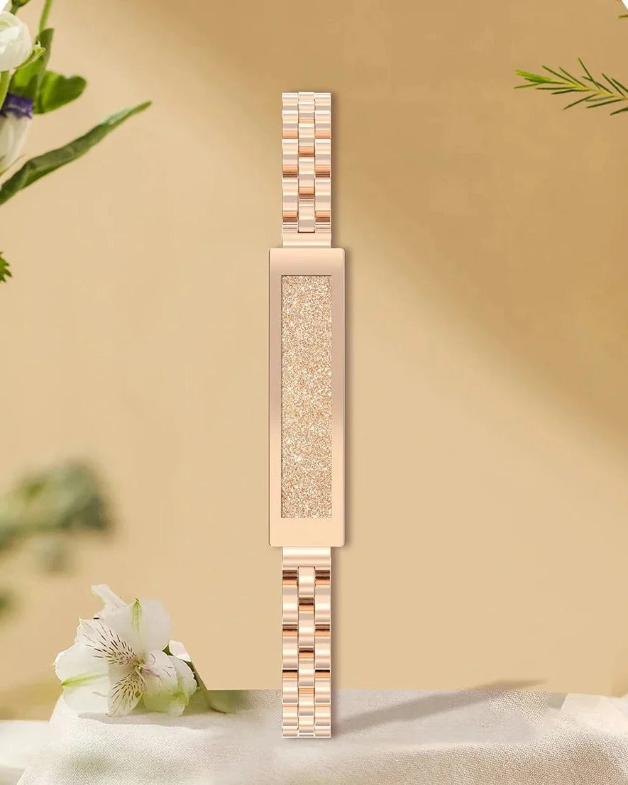 Smart Chain-Style Women's Fitness Tracker with Heart Rate and Sleep Monitor
