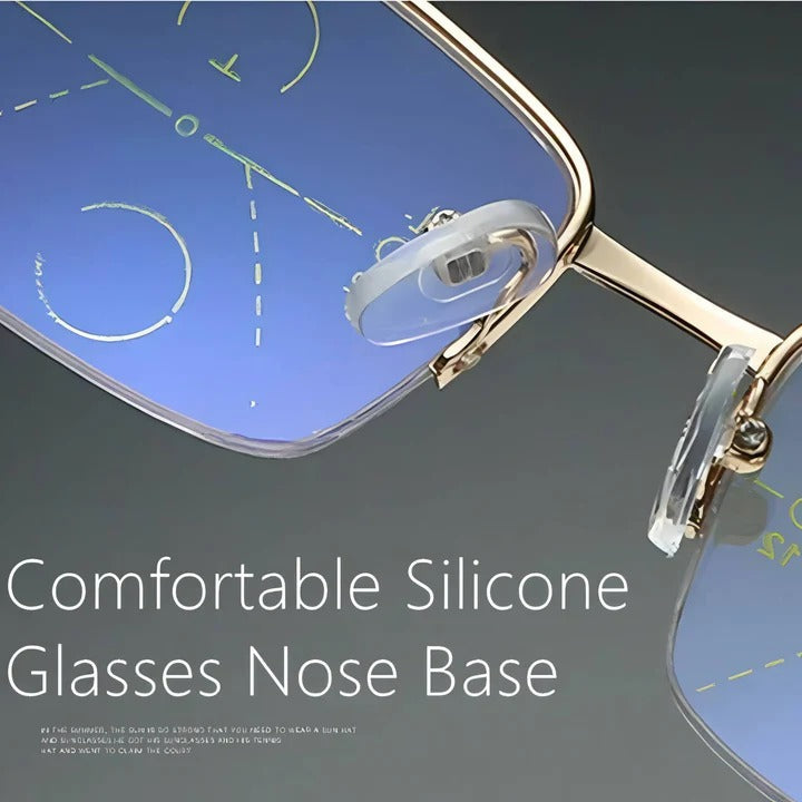 Smart Multifocal Reading Glasses with Blue Light and UV Shielding