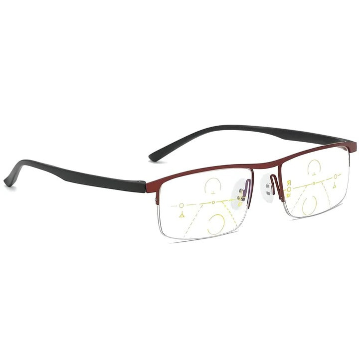 Smart Multifocal Reading Glasses with Blue Light and UV Shielding