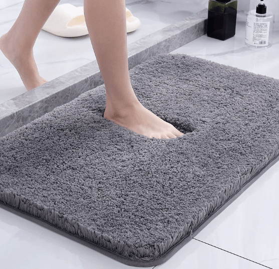 Ultra-Plush Bath Mat with Thick Microfiber and Non-Slip Base