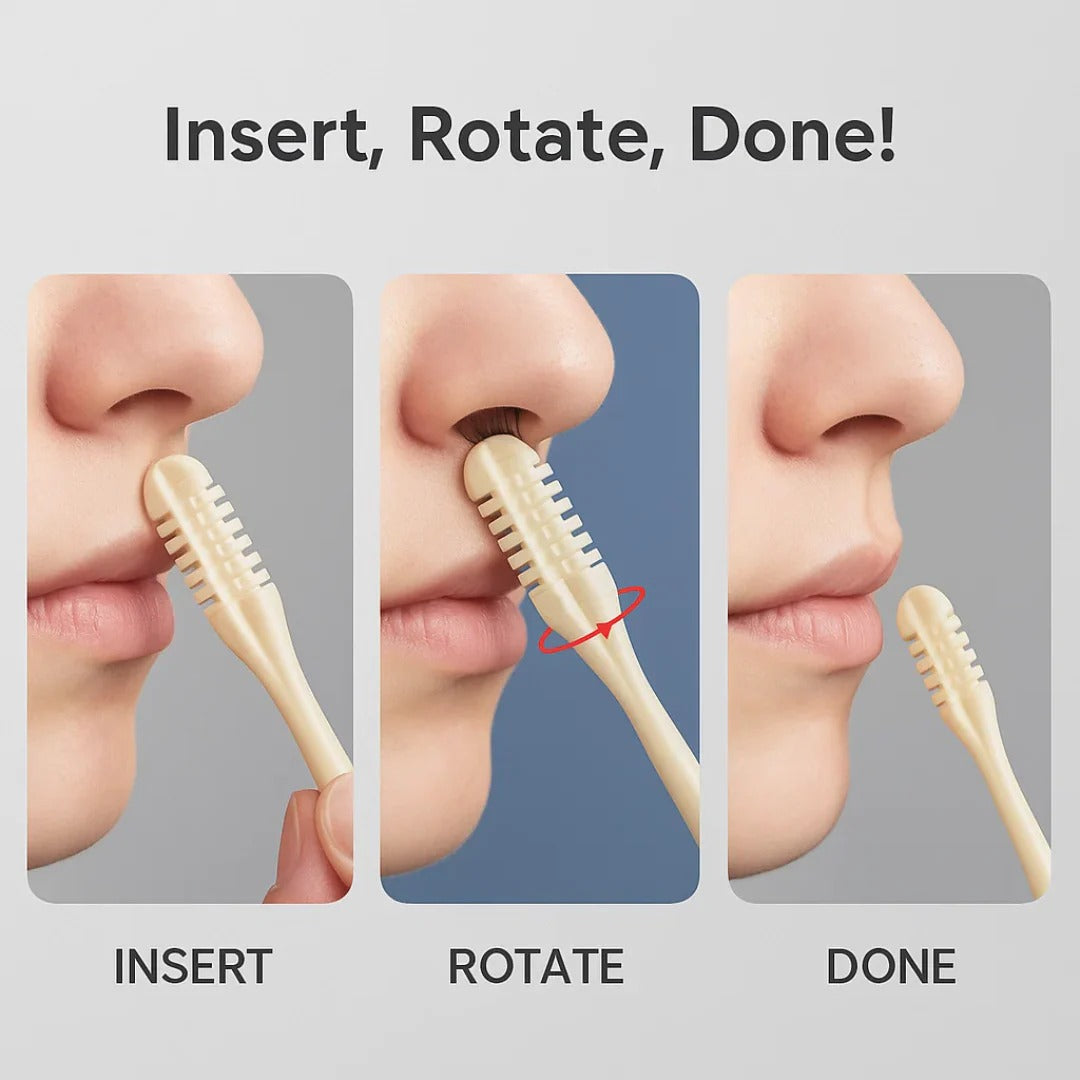 Compact 360° Rotating Nose Hair Trimmer for Precise Men’s and Women’s Grooming