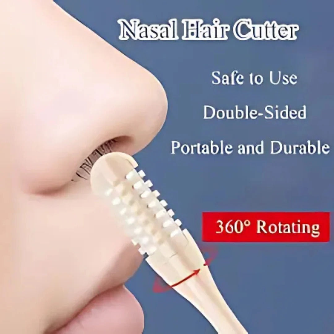 Compact 360° Rotating Nose Hair Trimmer for Precise Men’s and Women’s Grooming
