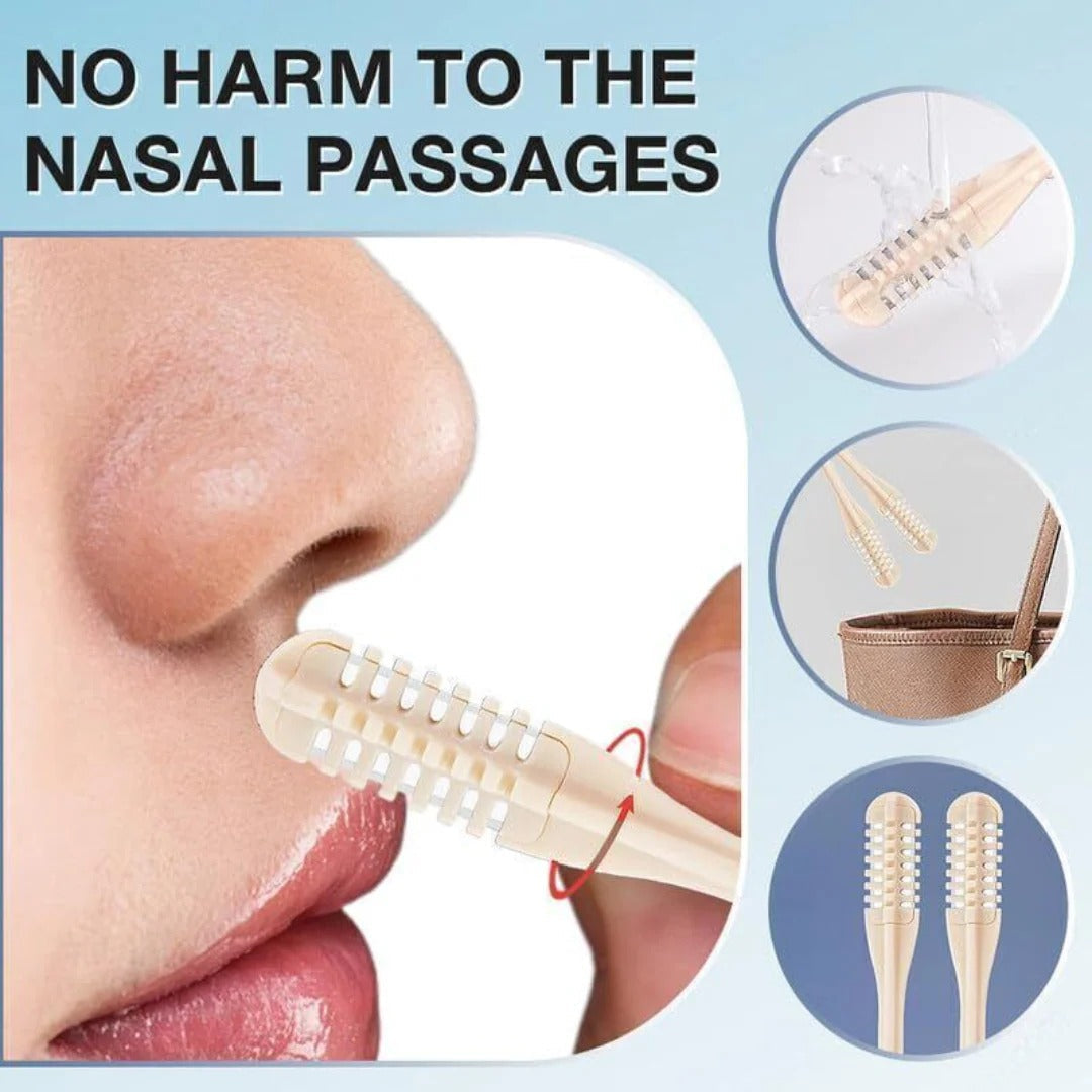Compact 360° Rotating Nose Hair Trimmer for Precise Men’s and Women’s Grooming