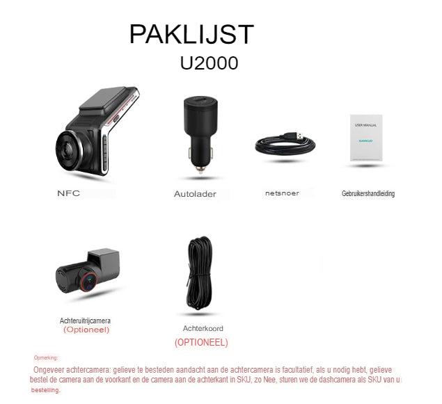 4K Dual Dash Cam with Front & Rear Recording, Night Vision, and 24/7 Monitoring