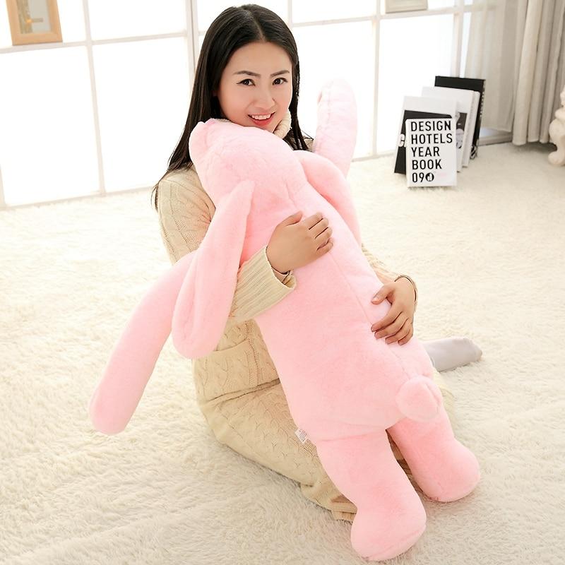 Oversized Fluffy Bunny Plush Pillow