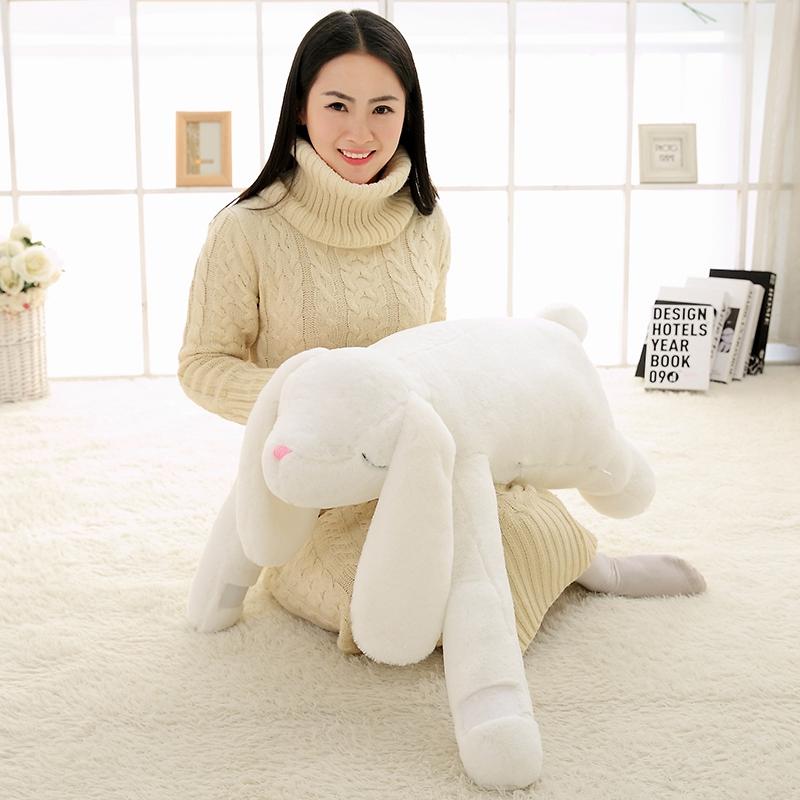 Oversized Fluffy Bunny Plush Pillow