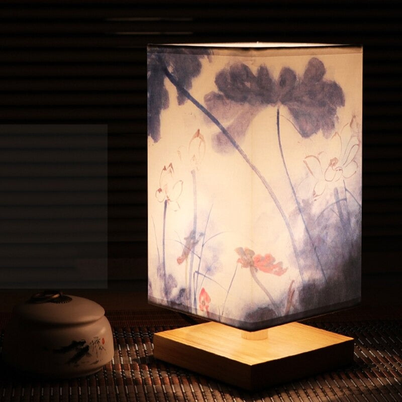 Vintage Japanese Bedside Lamp – Ideal for a Calming Bedroom Atmosphere