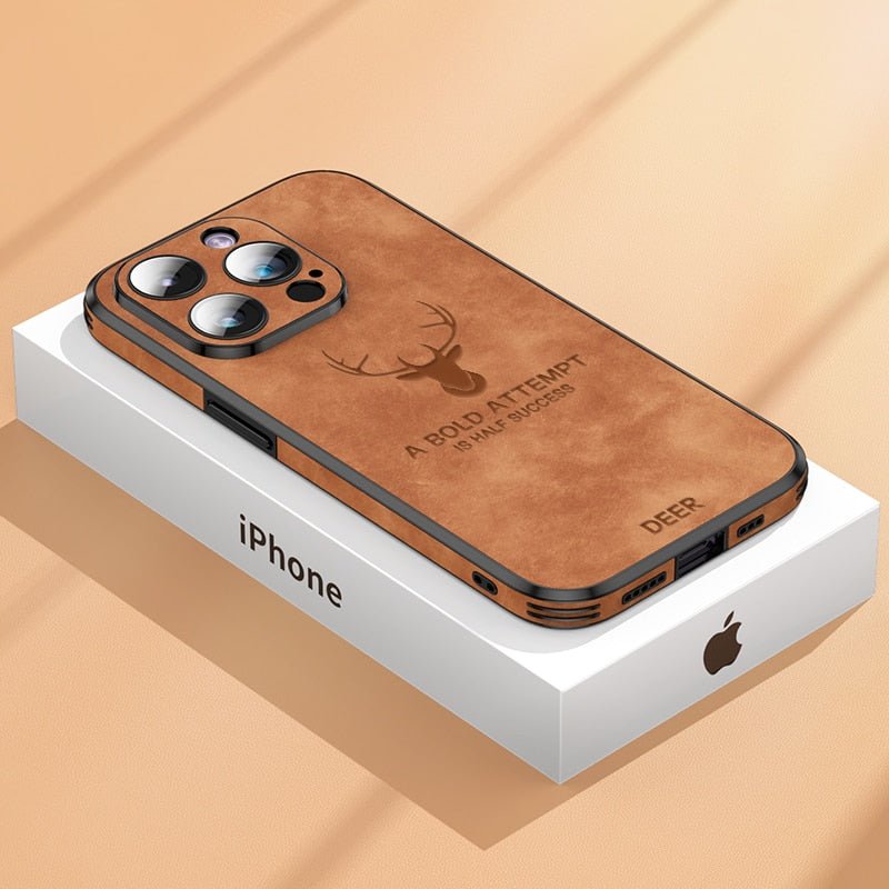Premium Leather iPhone Case with Shock-Resistant Protection