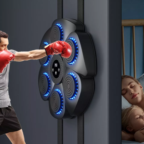 Music Boxing Pad with Interactive Targeting and Rhythm Guidance