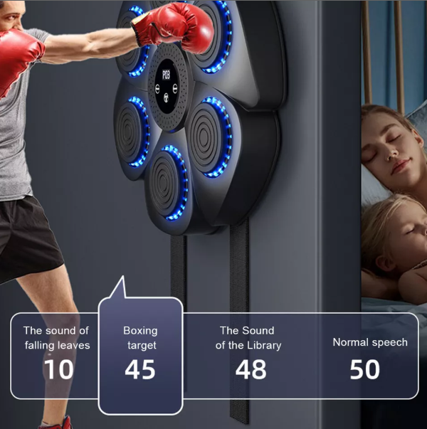 Music Boxing Pad with Interactive Targeting and Rhythm Guidance