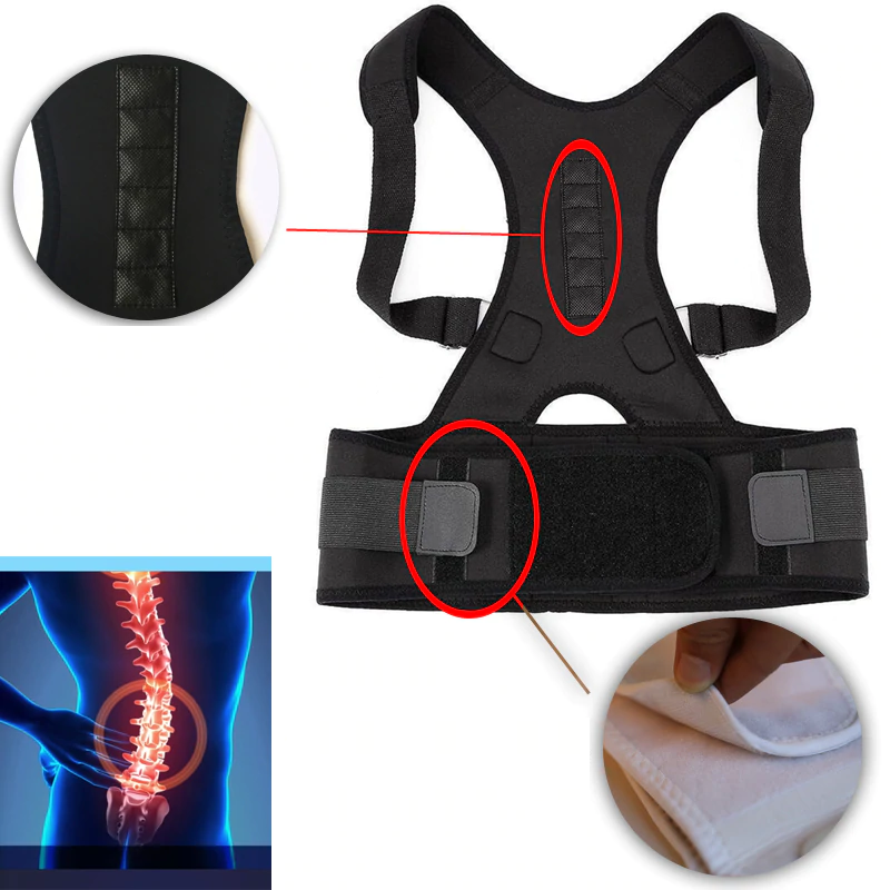Magnetic Posture Corrector Brace - Unisex Adjustable Strap
