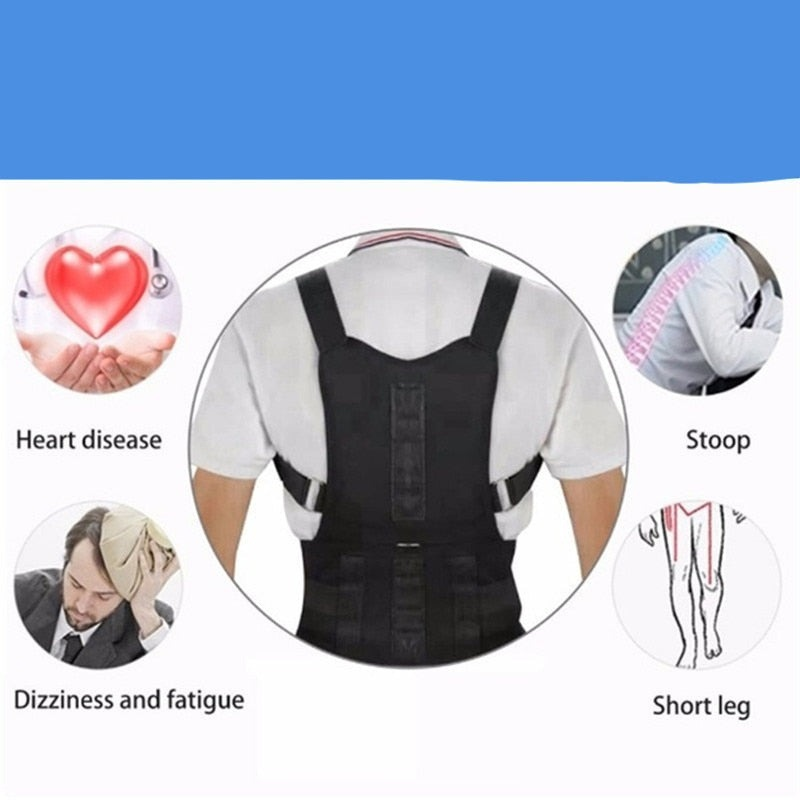 Magnetic Posture Corrector Brace - Unisex Adjustable Strap