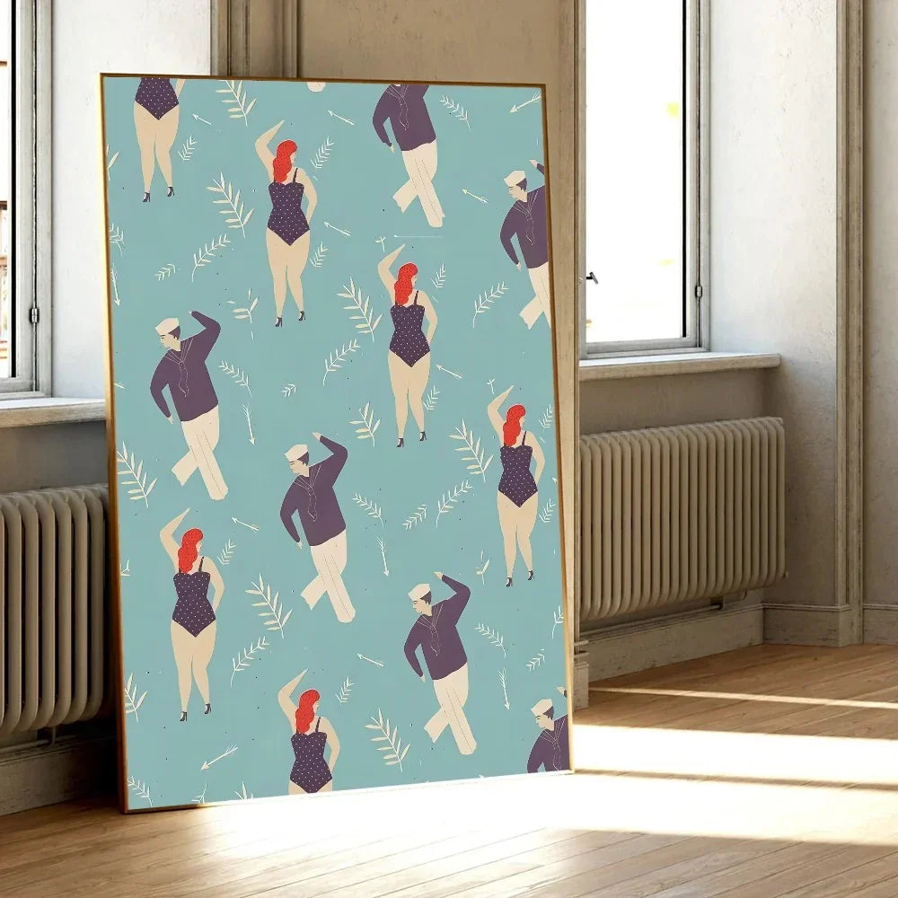 Plum Sea Surf Beach Poster