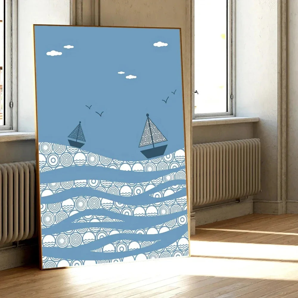Plum Sea Surf Beach Poster
