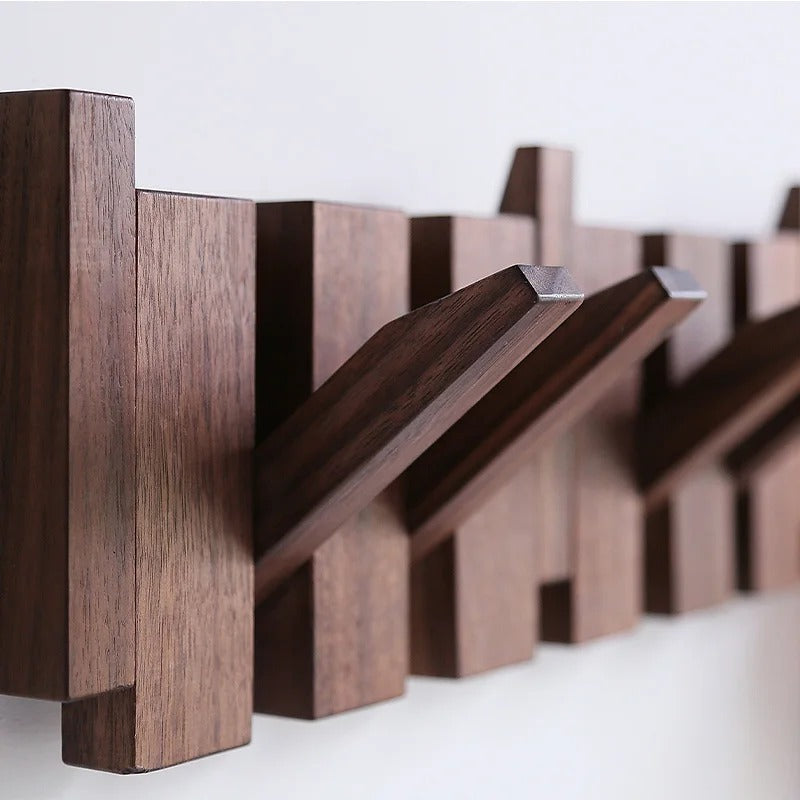 Wooden Piano Key Coat Rack – Elegant Wall Decor with Functional Storage