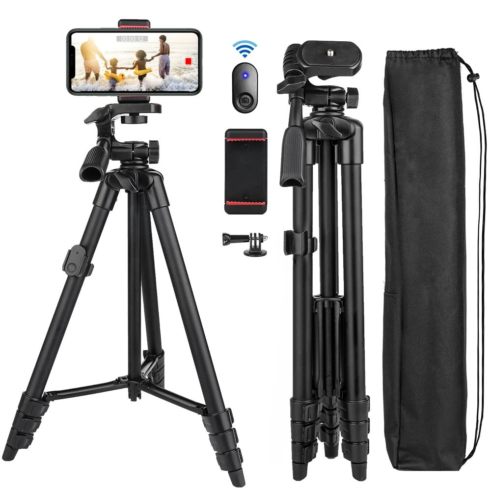 Extendable Bluetooth Phone Tripod & Selfie Stick Combo - All-in-One Stand