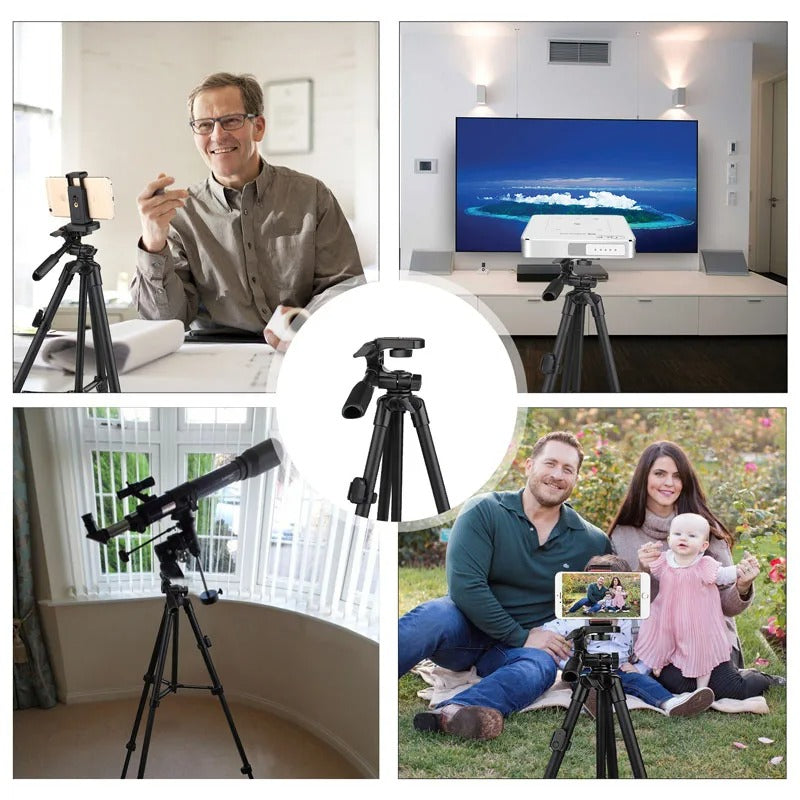Extendable Bluetooth Phone Tripod & Selfie Stick Combo - All-in-One Stand